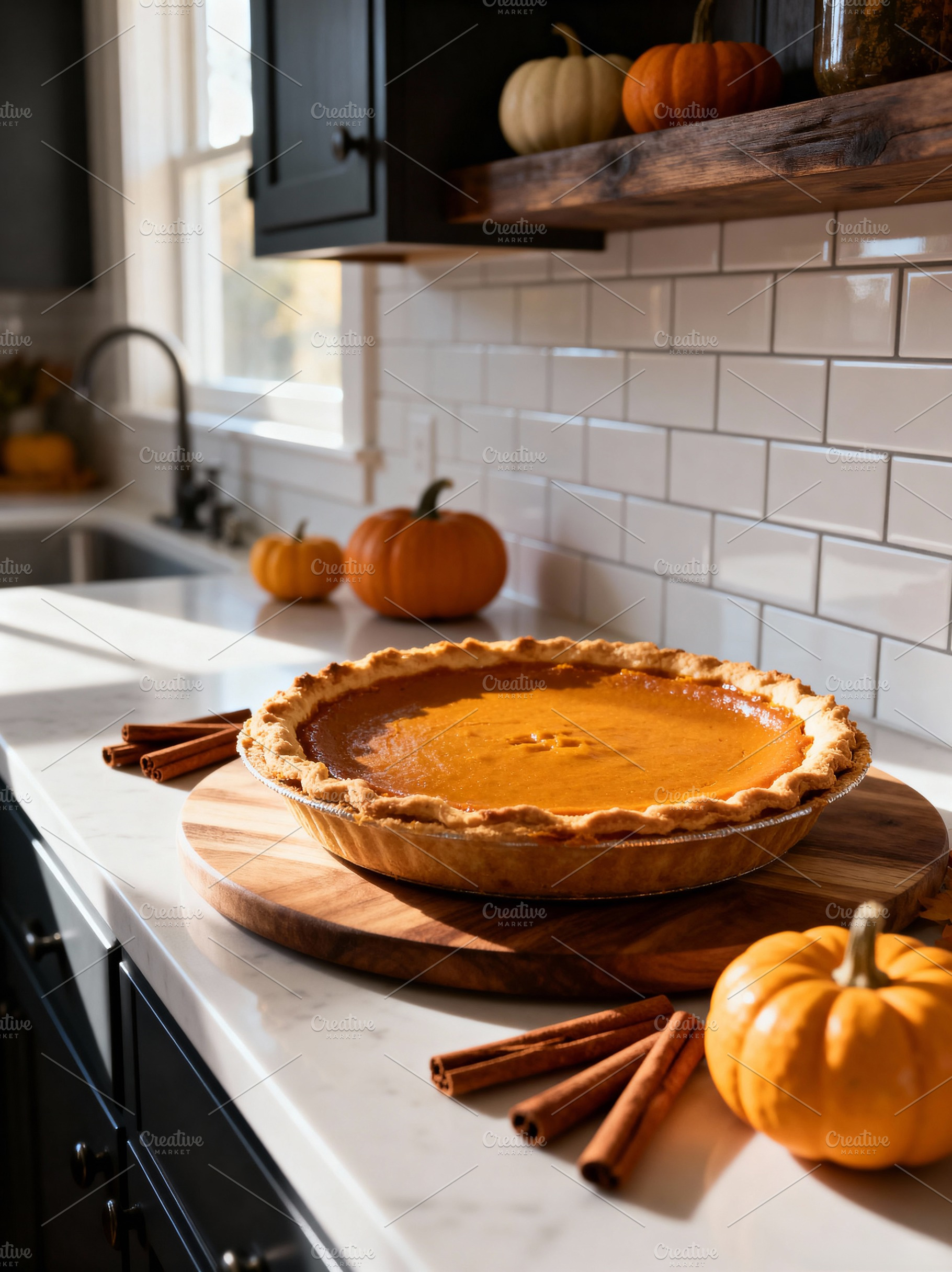 Autumn Pumpkin Pie in Modern Kitchen, an Architecture Photo by Virgo Studio