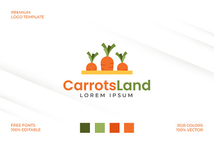 Carrots Farm Logo Template