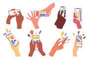 Human hands holding smartphones, a Person Illustration by GreenSky (Thumbnail 3 of 4)