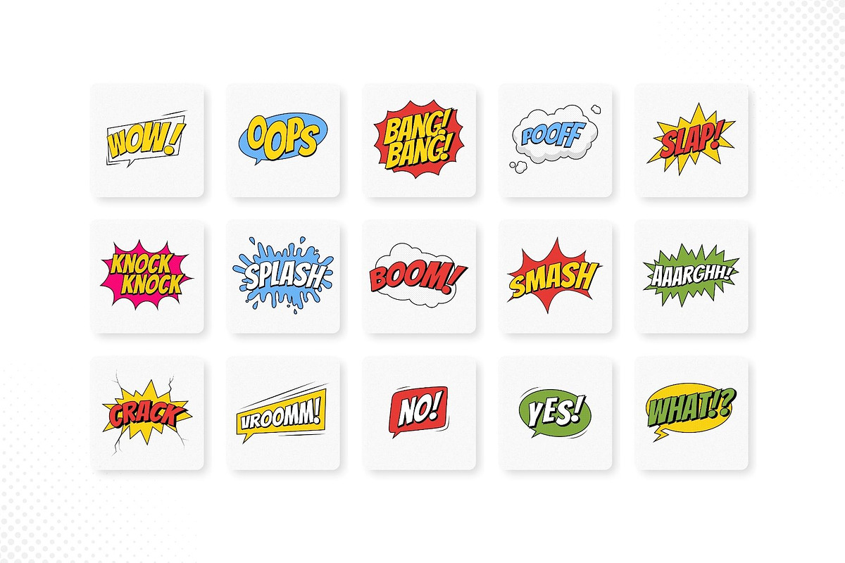 Comic Speech Bubble Set, an Illustration by Epitomi_Studio (Photo 2 of 2)