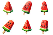 Watercolor Watermelon Ice Cream, an Illustration by GatewayDesign (Thumbnail 3 of 3)