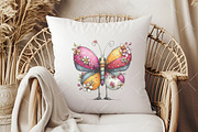 Whimsical Spring Butterfly Clipart, an Illustration by OK Design (Thumbnail 4 of 6)