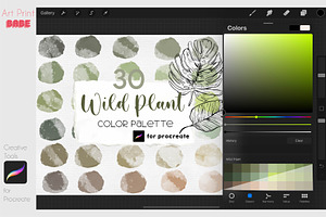 Wild Plant Color Palette Swatch Art