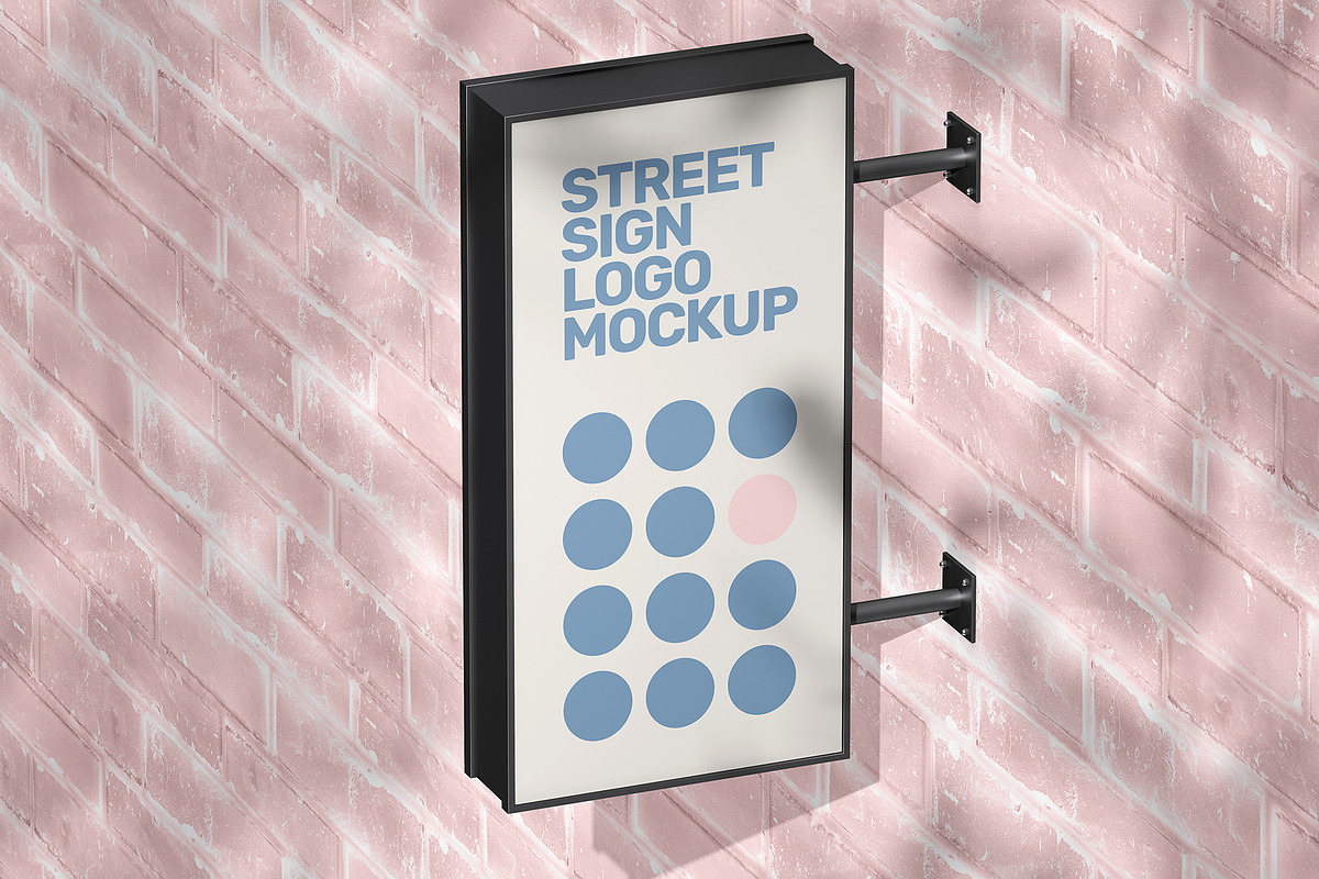 Street Sign Mockup (32 PSD Scenes), an Advertising Mockup by Traint (Photo 29 of 50)