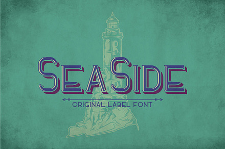Sea Side Vintage Label Typeface, a Symbol Font by Anton Antipov
