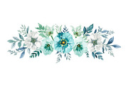 Elegant Blue Floral Clipart, an Illustration by jahid234 (Thumbnail 10 of 11)