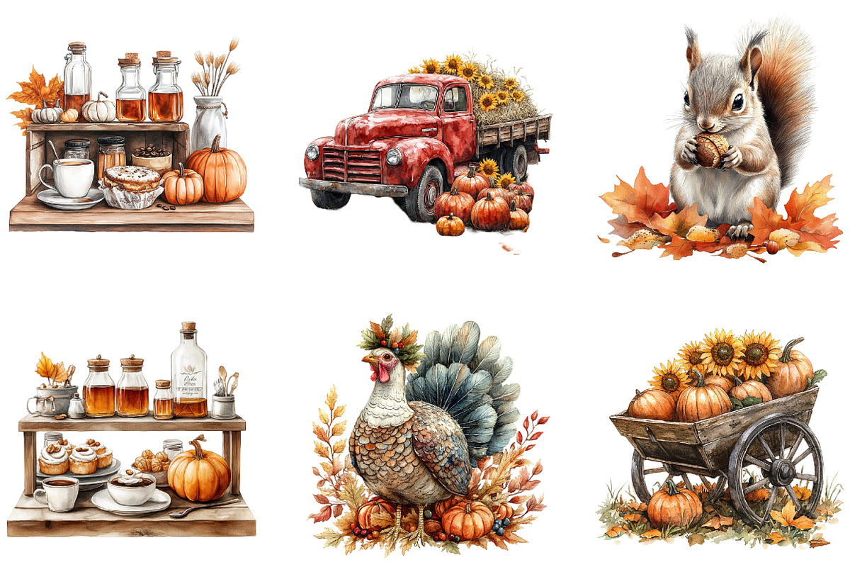 Autumn Sublimation Clipart, an Illustration by cherrydesign (Photo 3 of 3)