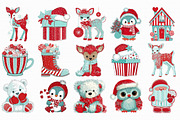 Cute Christmas Watercolor Clipart, an Illustration by Libby Wishes (Thumbnail 5 of 7)