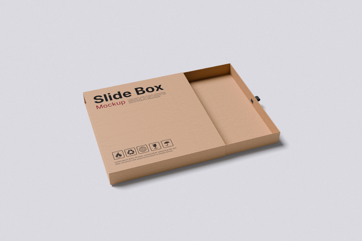 SLIDE BOX MOCKUP, a Packaging Mockup by swsi-studio (Photo 2 of 5)