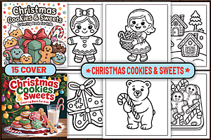 62 Christmas Cookies & Sweets Color, a Seasonal Illustration by Design Art