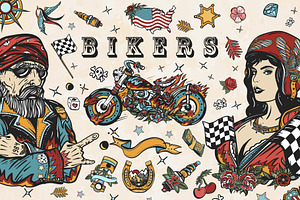 Bikers Old School Tattoo