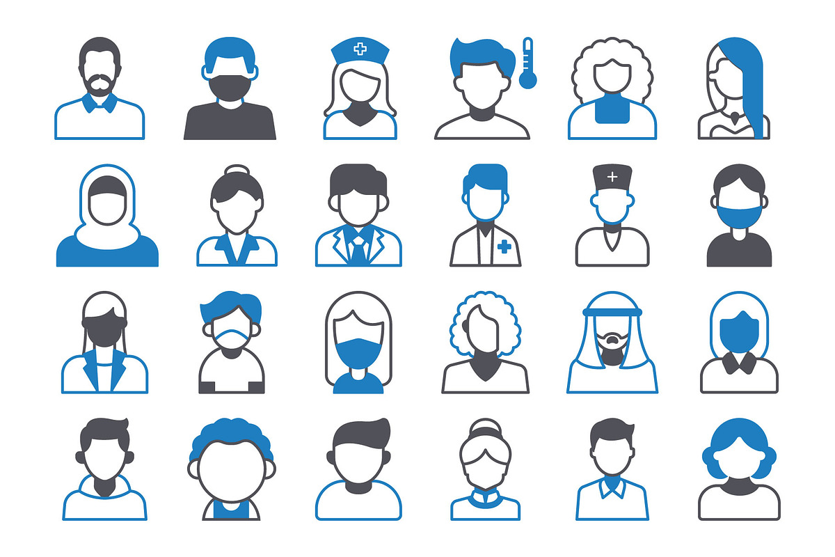Modern Avatar Icons Pack, an Icon by Vector Portal (Photo 4 of 5)