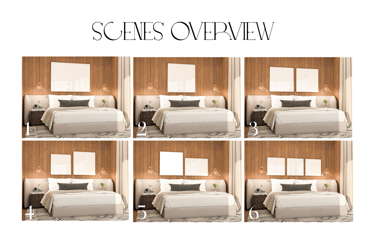 Bundle - Cozy Bedroom Frame Mockup, an Advertising Mockup by N digital designs (Photo 8 of 8)