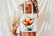 Whimsical Spring Tulip Flower Clipar, an Illustration by designcity5 (Thumbnail 5 of 5)