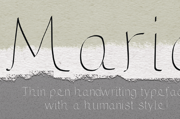 Maria, a handwritten slab font preview 6