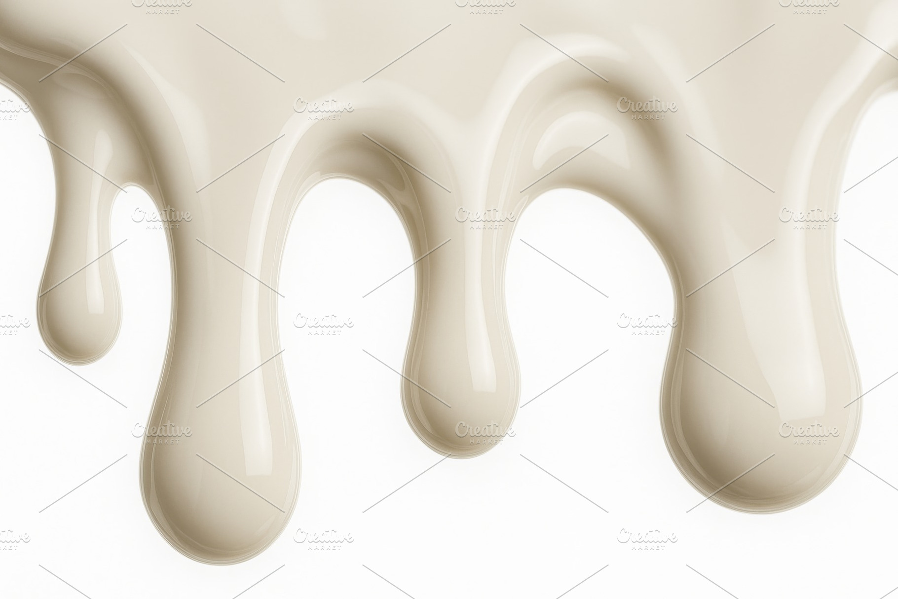 White Chocolate drip pattern on white background, useful for des, a Photo by Dvoevnore photos