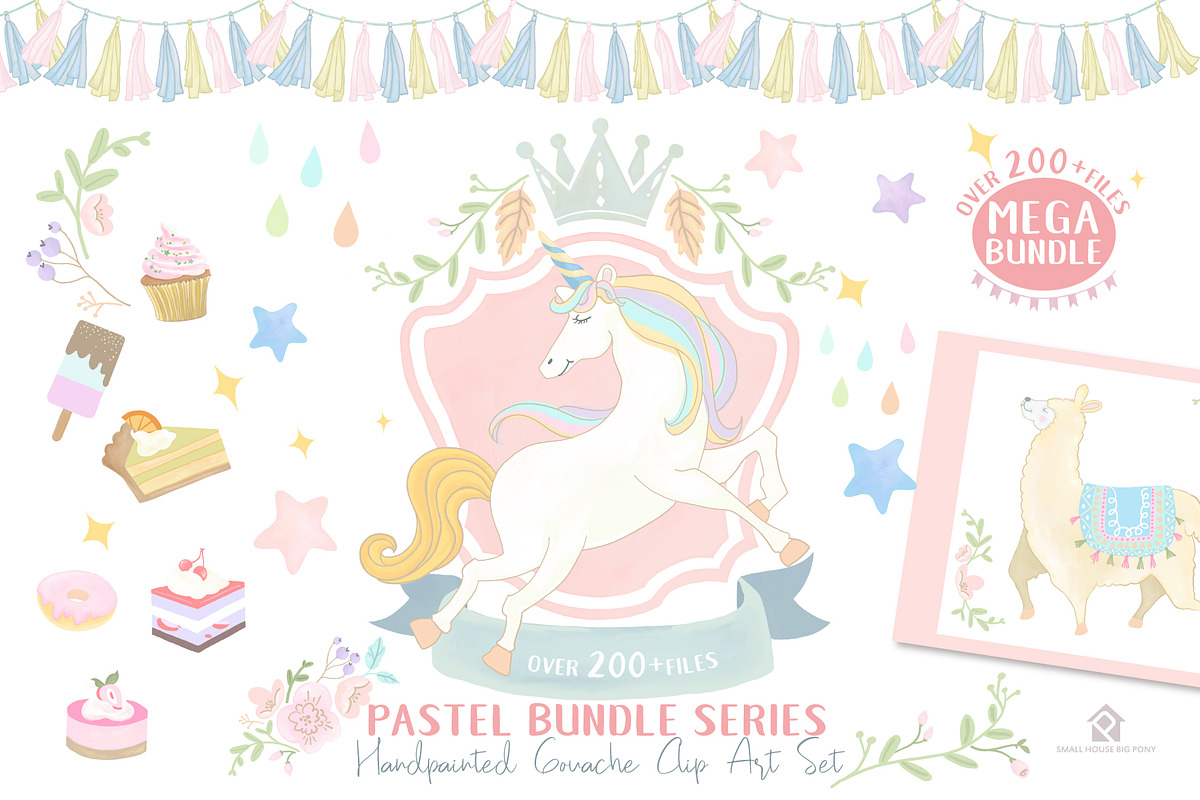 All New!! Mega Pastel Bundle Series, a Graphic by SmallHouseBigPony (Photo 1 of 18)