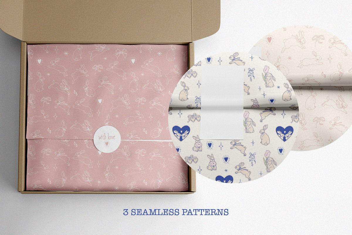 SWEET BUNNY hand drawn vector pack, an Animal Illustration by yabluko_draws (Photo 6 of 7)