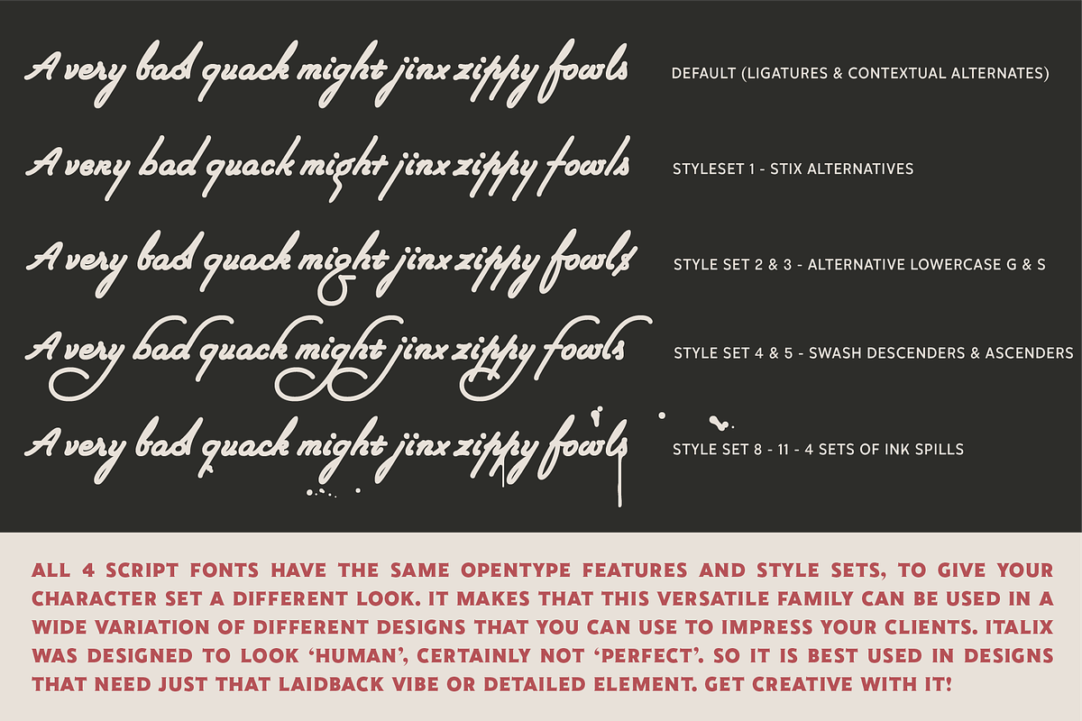 Italix - Script Font Family, a Handwritten Font by Punch (Photo 9 of 10)