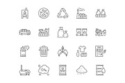 Waste Recycling Icons, an Outline Icon by Nadiinko (Thumbnail 2 of 2)