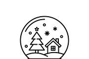 Bundles Winter Holiday Outline Icons, an Outline Icon by adenpinkstore (Thumbnail 9 of 11)