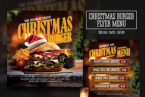Christmas Burger Flyer, a Templates & Theme by Flyer Designs