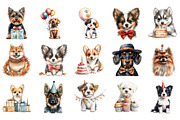 Cute Dogs Clipart Bundle, an Illustration by Designking (Thumbnail 2 of 5)