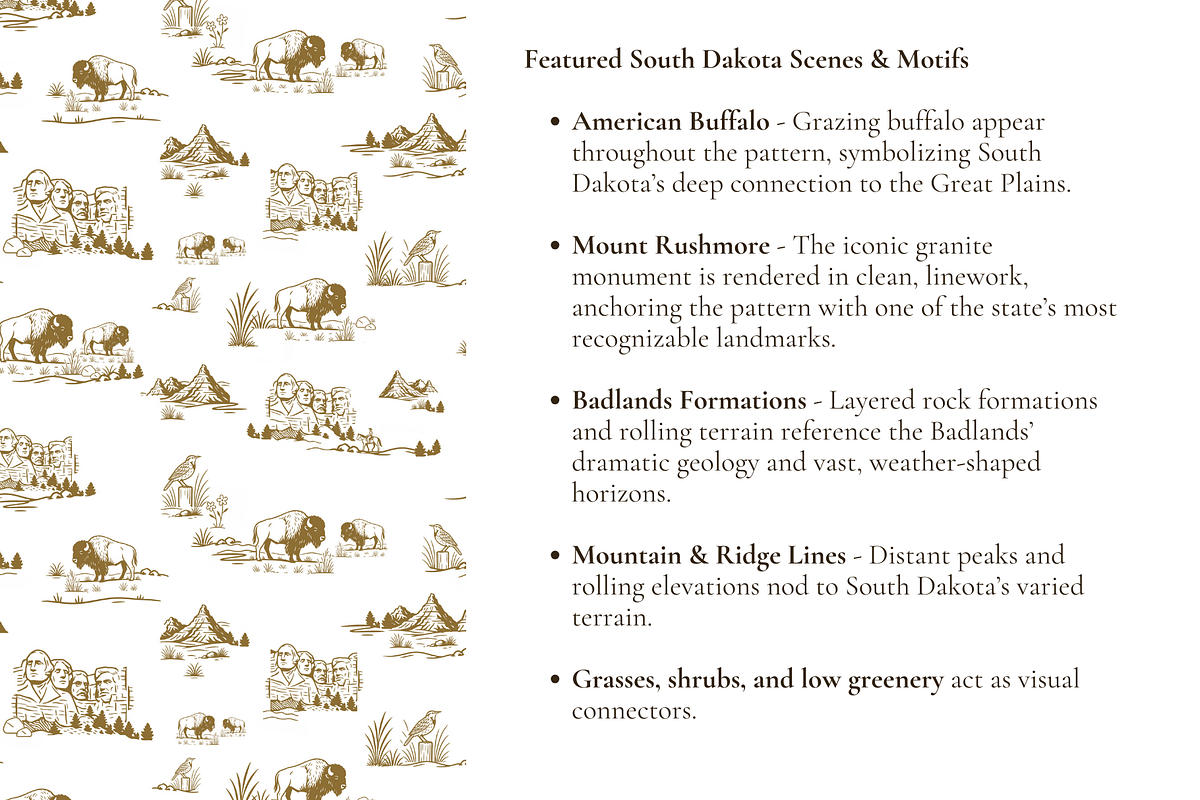 South Dakota Toile de Jouy Pattern, a Pattern Graphic by Hughes Studio (Photo 4 of 8)