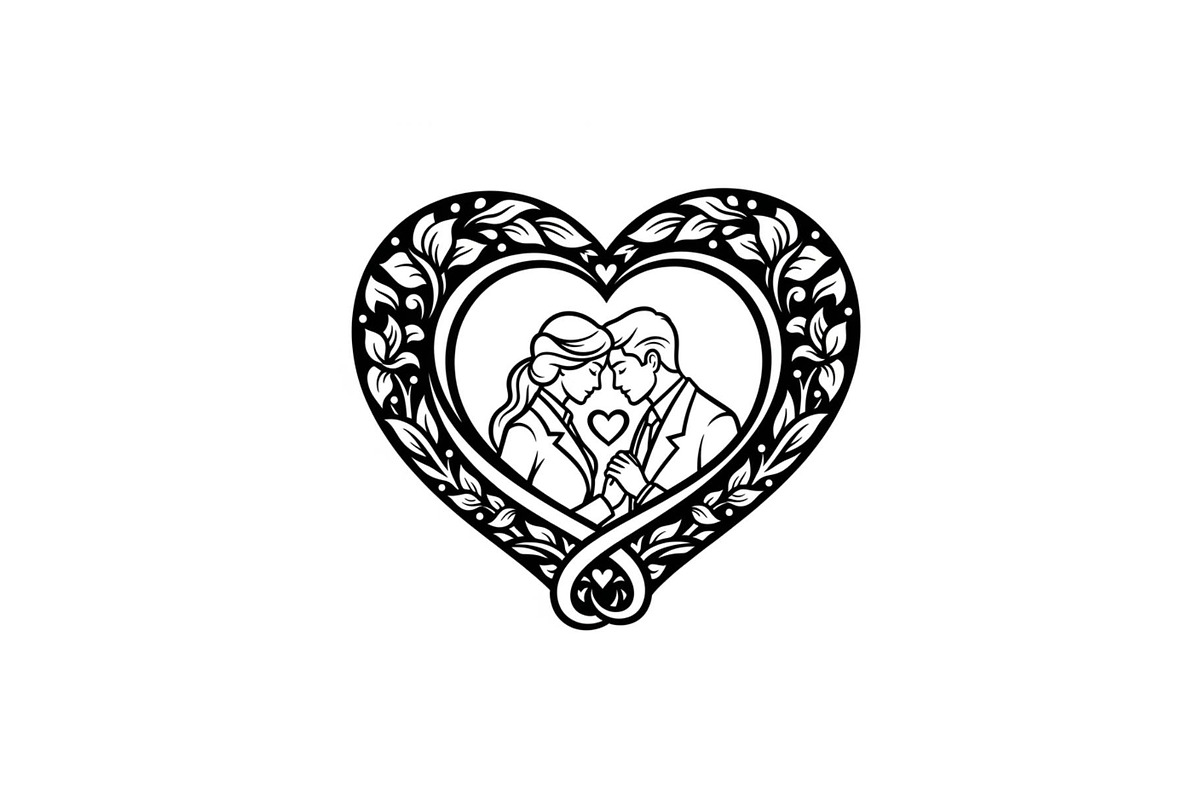Couple Love Heart Silhouette Bundle, an Illustration by Amazin_art (Photo 31 of 51)