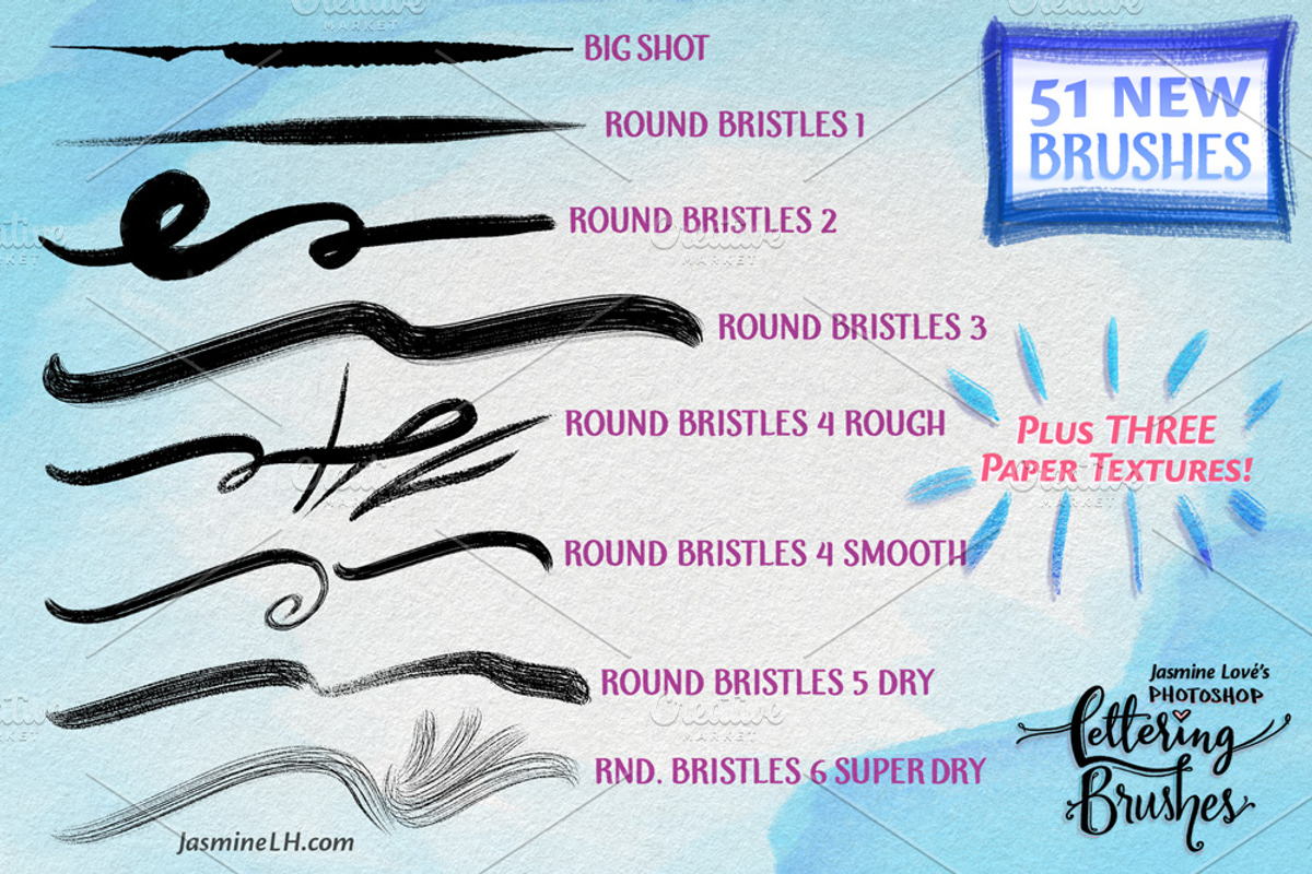Pen & Ink Lettering Brushes, a Brush Add-On by Jasmine Lové (Photo 4 of 10)