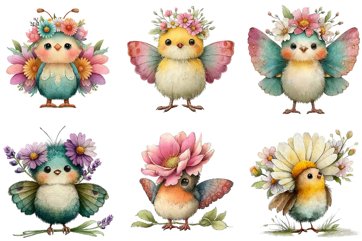 Whimsical Spring Butterfly Clipart, an Illustration by DreamArtGraphic (Photo 5 of 5)