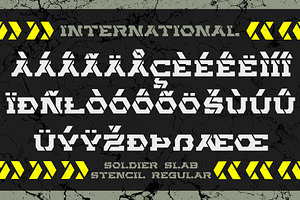 Soldier Slab Stencil Font Duo