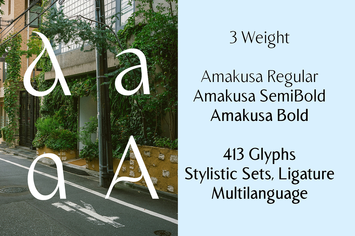 ED Amakusa - Modern Display Font, a Sans Serif Font by Emyself Design (Photo 2 of 12)