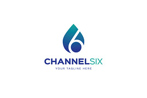 Channel Six Logo, a Branding & Logo Template by ashenterprise