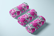 Pink Peonies & Splashes Pattern, a Pattern Graphic by MarynaPetrovska (Thumbnail 7 of 12)