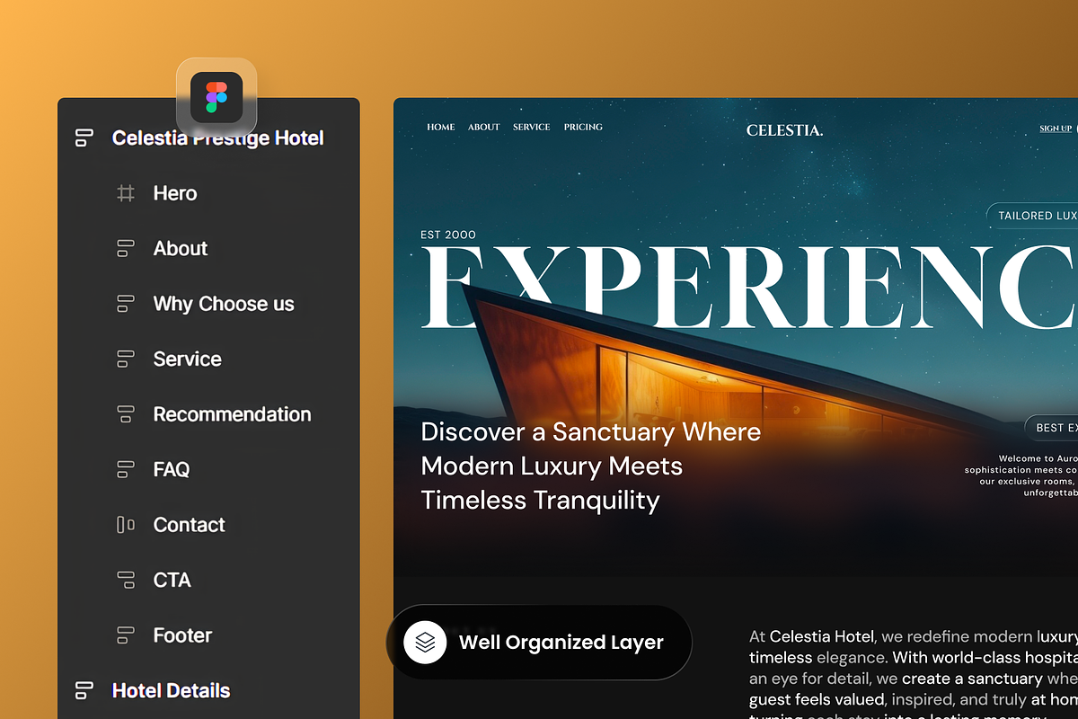 Celestia-Prestige Hotel Landing Page preview 2