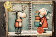 Quirky Santa Printable Christmas, a Seasonal Illustration by Nicole Branger Art (Thumbnail 6 of 15)