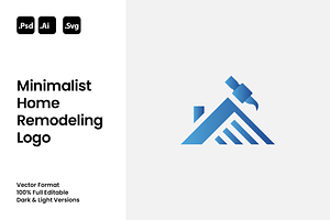Minimalist Home Remodeling Logo, a Branding & Logo Template by Luxury Logos