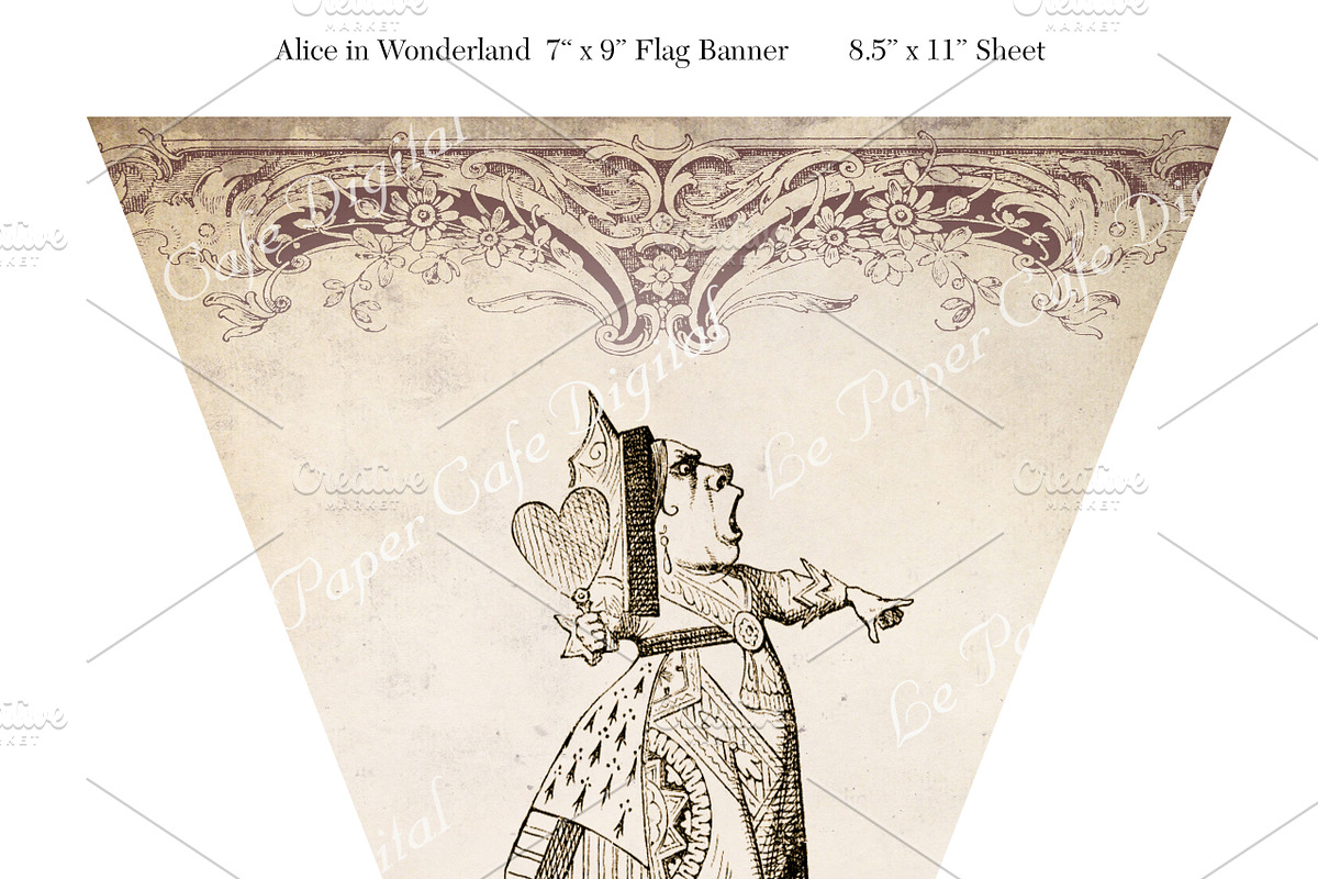Alice in Wonderland Bunting Flags preview 3