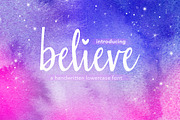 Believe Font, a Script Font by besomebunny (Thumbnail 1 of 5)