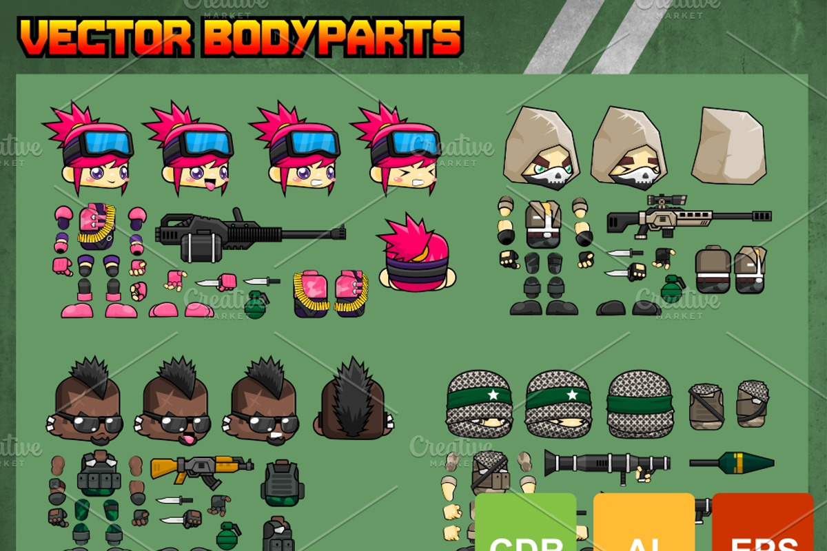 The Guerrillas - Game Sprites, an Illustration by pzUH (Photo 3 of 5)