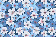 Blooming cherry.Vector set 4 pattern, a Pattern Graphic by GALAKAM (Thumbnail 2 of 6)