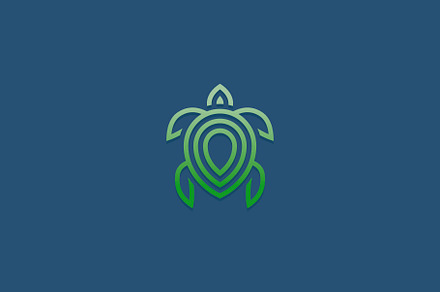 Turtle logo design.