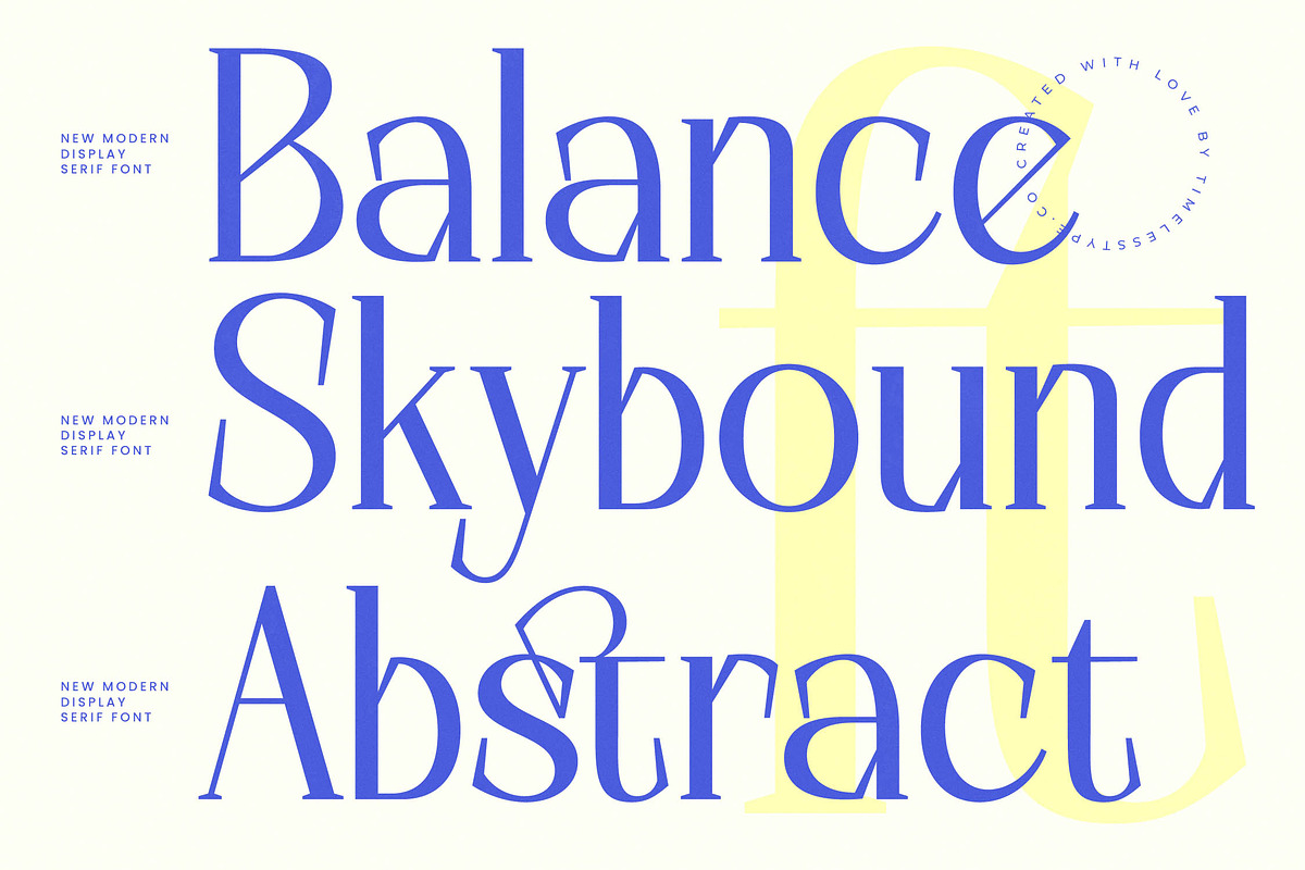Alugfte Modern Display Serif, a Serif Font by timelesstype.co (Photo 3 of 20)