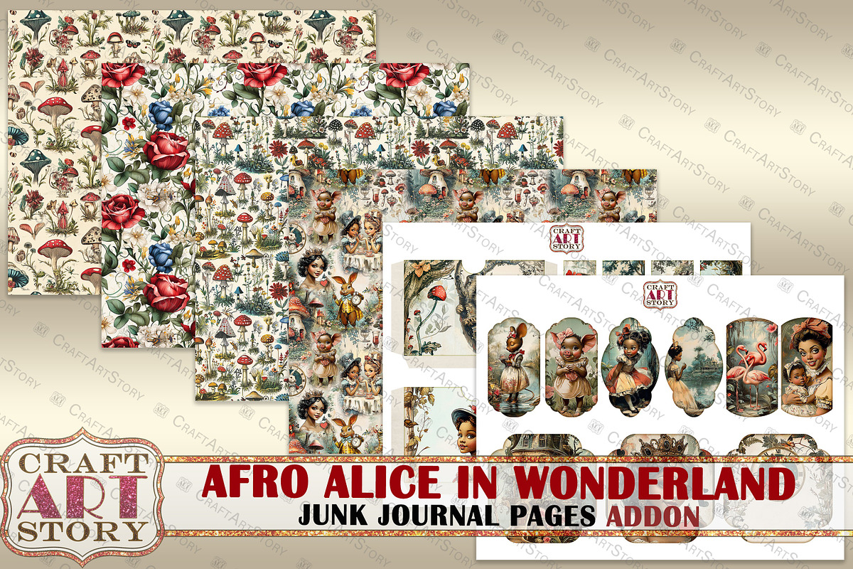 Afro Alice in Wonderland ADDON, a Person Illustration by CraftArtStory (Photo 5 of 5)