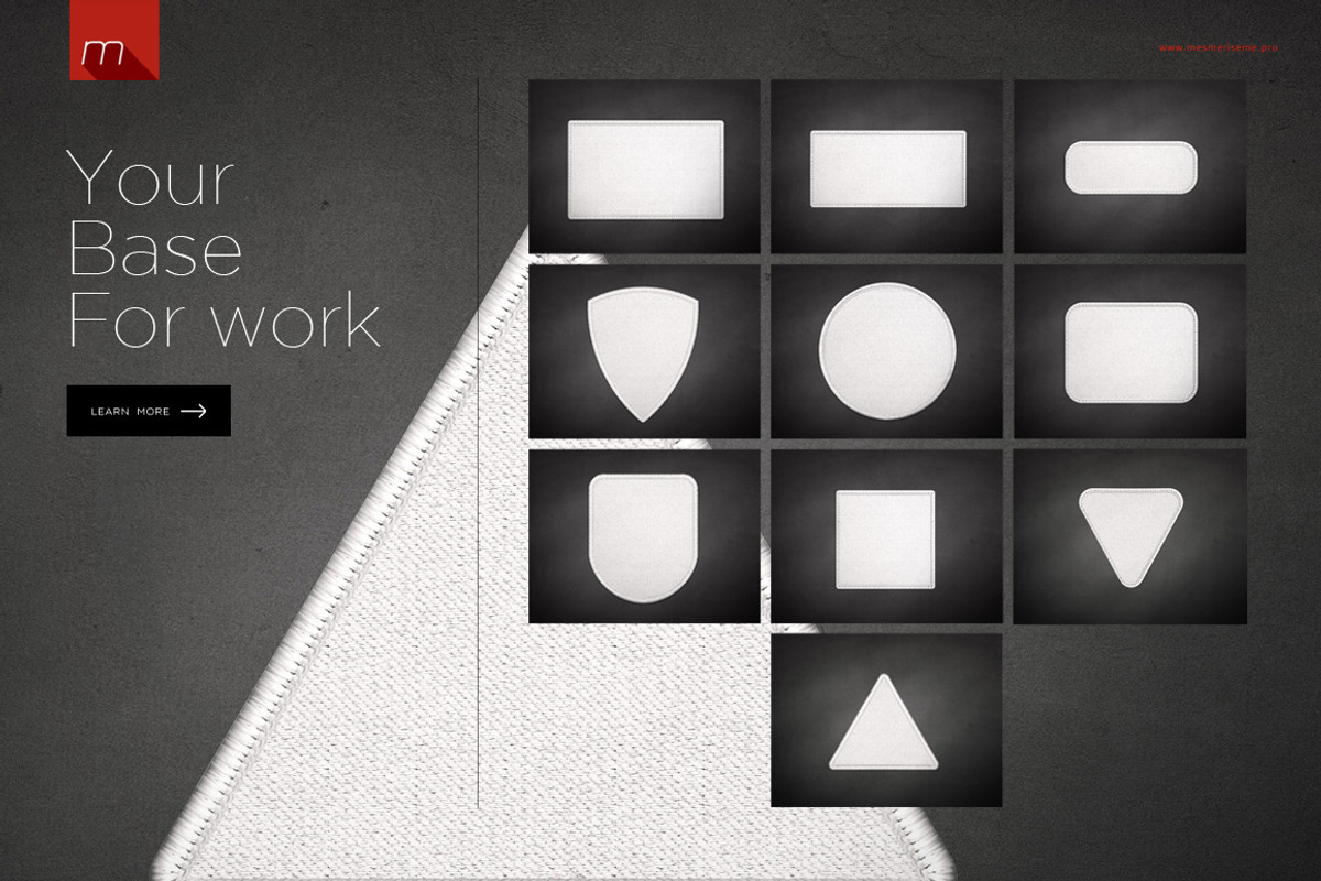 Patch 10 Shapes Mock-up vol.1, a Shirt Mockup by Mocca Mockups Store