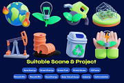 Ecology And Sustainable 3D Icon, an Environmental 3D Model by orenjidesign (Thumbnail 4 of 8)