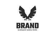 An eagle with open wings logo design, an Object Graphic by nicemorning (Thumbnail 1 of 3)