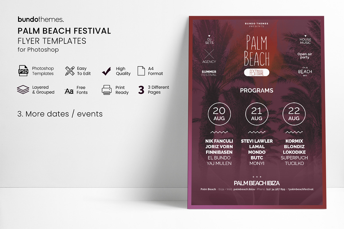 Palm Beach Festival Flyer, a Flyer Template by Bundo Themes (Photo 4 of 7)