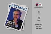 Business Magazine Template, a Magazine Template by xtratimebd (Thumbnail 1 of 5)